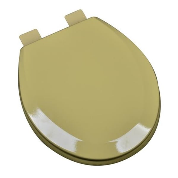 Plumbing Technologies Plumbing Technologies 1F1R5-53 Premium Molded Round Wood Toilet Seat; Harvest Gold 1F1R5-53 - main
